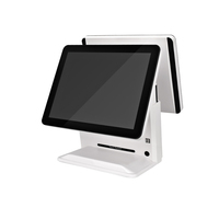 Double écran 15 pouces i3 i5 i7 café caisse Pos Terminal écran tactile capacitif fenêtre POS PC