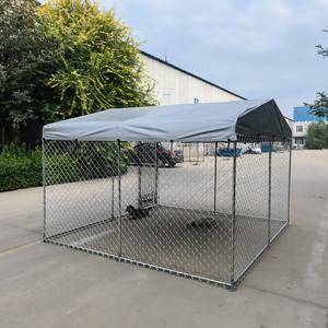 Enclos et chenil extérieur robuste pour chien : Parc d'exercice extra-large en acier galvanisé avec abri pour chiens de grande et très grande race - Product Image 4