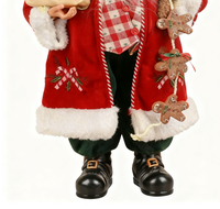 Décorations de noël fait à la main tissu écologique en plastique père noël décor à la maison centre commercial fenêtre scène Arrangement Figurine