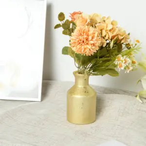 ASPIRE Custom Golden Ceramic Vase Luxury Flower Vase Room Decor Interior Decoration Home Accessories
