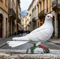 Statue de pigeon grandeur nature en résine, statue de colombe blanche, figurine de pigeons, ornements pour jardin, décorations animales de jardin