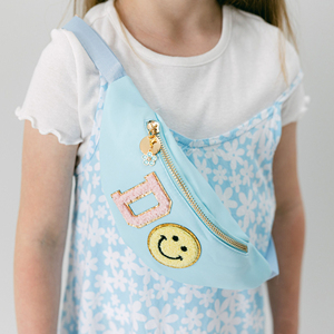 กระเป๋าคาดเอวเด็กแบบสั่งทำพิเศษพร้อมป้ายตัวอักษรพิมพ์ลายเชนิลล์ |   กระเป๋าคาดเอวขนาดเล็กมีซิปกันน้ำแบบพกพาไนลอน - Product Image 3