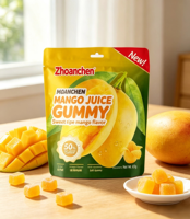 HALAL KOSHER 3D Peelable Grape Gummy Candy Rundvleesgelatine 65g Staande zak Leuke snack Kinderen Private Label OEM ODM Zhoanchen