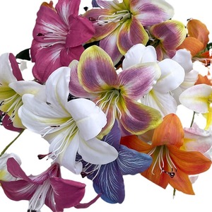 Flores de Lirio Artificiales de Seda, Resistentes al Agua, Decoración de Bodas, Estilo Moderno, Arreglo Floral para Escenarios - Product Image 1