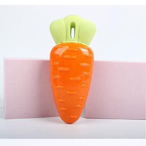 Juguete para masticar para perros Pawmino Tpr, forma de zanahoria, chirriante, duradero, para la dentición de perros pequeños, medianos y grandes - Product Image 3