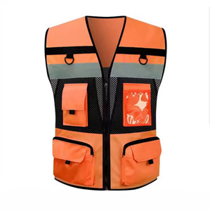 Chaleco de Seguridad Reflectante de Alta Visibilidad, Transpirable, con Múltiples Bolsillos, Ropa de Trabajo - Product Image 1