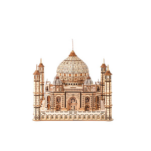 Puzzle 3D en bois Taj Mahal à monter soi-même, jouet éducatif pour enfants et adultes, ornement de bureau - Product Image 6