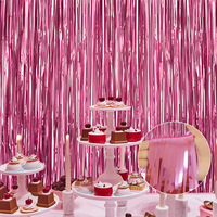 Rideau de fond tendance avec franges métalliques colorées pour la décoration de fêtes d'anniversaire, de mariages et de baby showers