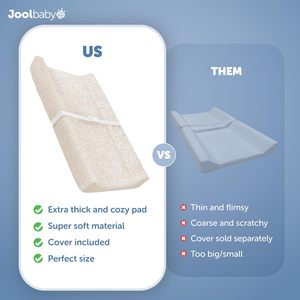 Cambiador de pañales Joolbaby con funda extra gruesa de algodón suave para recién nacidos - Product Image 1