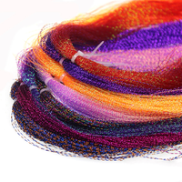 TOPIND 9 Farben UV Flashabou Fliegenbindematerial 2mm Durchmesser Sinkline für See- und Bachfischen