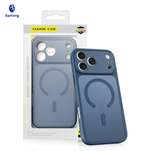 <span class=keywords><strong>Funda</strong></span> Magnética Personalizada para <span class=keywords><strong>iPhone</strong></span> 18 17 16 15 14 <span class=keywords><strong>13</strong></span> <span class=keywords><strong>Pro</strong></span> <span class=keywords><strong>Max</strong></span>, con Cubierta Protectora de Lente Translúcida Azul Mate y Tacto de Piel - Product Image 1