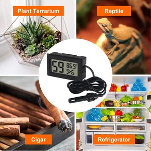 Mini LCD Digital Temperature Controller & Hygrometer Indoor Temperature & <b>Humidity</b> <b>Meter</b> -50C~70C 10%-99% 1.5V 150cm Cable - Product Image 6