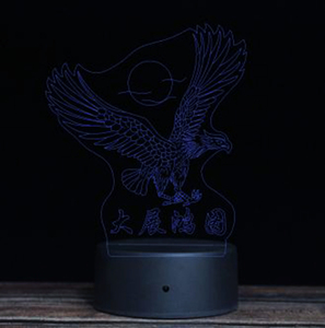 3D ologramma Illusion lampada unica luce notturna in acrilico con interruttore tattile lampada <span class=keywords><strong>Lava</strong></span> Luminaria 7 colori che cambiano regalo Deco - Product Image 2