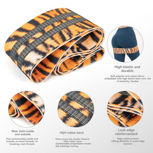 Tùy chỉnh in khuôn mẫu sinh thái thân thiện chiến lợi phẩm Thể Thao Vải tập thể dục đàn hồi Resistance <span class=keywords><strong>Bands</strong></span> cho tập thể dục - Product Image 4