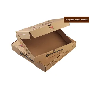 Custom Pizza Boxes 33x33 Corrugated Carton Takeaway Cardboard Pizza Food Packaging Box With Logo