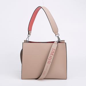 Sac à main en cuir véritable grande capacité avec deux compartiments principaux, sac à main décontracté à bandoulière pour femme, avec fermeture à fermoir - Product Image 2
