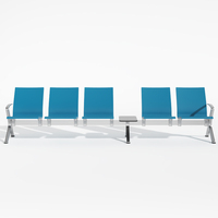 Chaise d'attente de bureau confortable pour 5 personnes Design tendance pour les écoles, les hôpitaux, les aéroports et les invités en visite