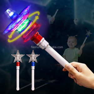 Leuchtender bunter <span class=keywords><strong>LED</strong></span> elektronischer blinkender Schneeflocken-Drehzauberstab für Kinder, leuchtender Stab für Kinder - Product Image 2