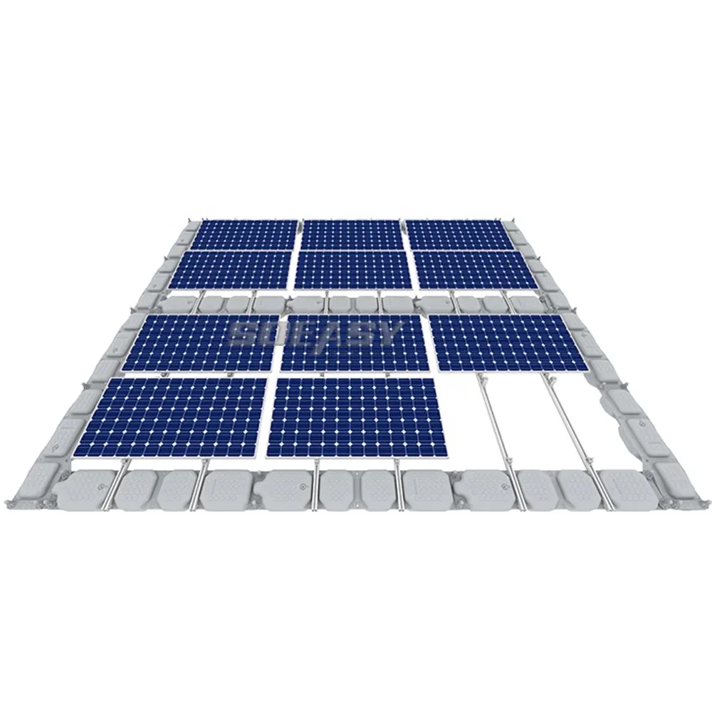 SOEASY pv panel solar energy mount buoy system park construction floating solar