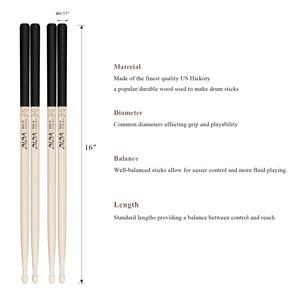 Baquetas <span class=keywords><strong>de</strong></span> Arce DIDA MA-9 con Punta <span class=keywords><strong>de</strong></span> Madera, Premium, al por Mayor, para Práctica Musical <span class=keywords><strong>de</strong></span> Niños y Adultos, Accesorios Musicales - Product Image 4