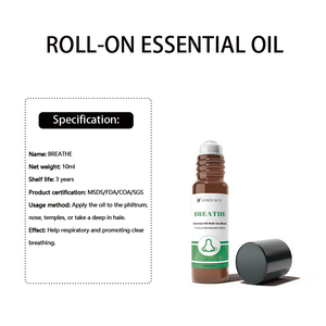 Olio Essenziale Roll-On Respira Facilmente - 100% Naturale Eucalipto e Menta Piperita 10ml - Product Image 3