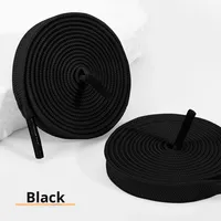 Lacets plats en polyester de couleur unie, résistants à l'usure et anti-boulochage, personnalisables en longueur, largeur et couleur pour baskets