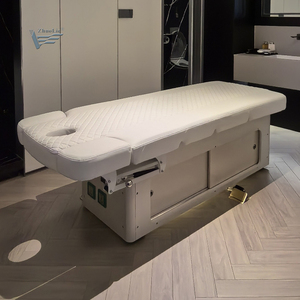 Lit SPA en bois coréen <span class=keywords><strong>Salon</strong></span> de beauté cosmétique pour le visage Lit à cils Tables et lit de massage électrique automatique à 3 moteurs - Product Image 2