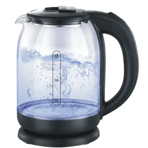 Ketel listrik kaca nirkabel hemat biaya untuk merebus teh atau air