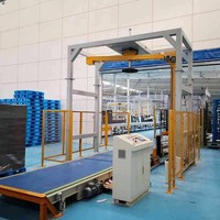 Machine d'emballage à bras rotatif électrique, machine d'enroulement automatique à convoyeur à bande cantilever pour applications alimentaires et de boissons