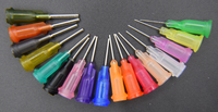 Aiguille de distribution de colle en plastique multicolore 34G moderne et économique avec vis de 1/2 pouce
