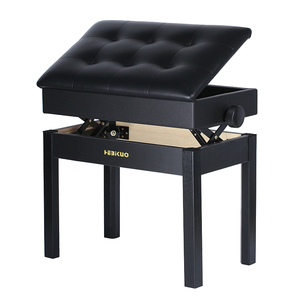 Banco de <span class=keywords><strong>Piano</strong></span> Profesional BA222, Ajustable, Color Negro y <span class=keywords><strong>Blanco</strong></span>, Banco de Madera para <span class=keywords><strong>Piano</strong></span>, Accesorios para Instrumentos Musicales - Product Image 1