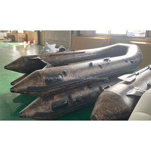 Camouflage gonflable de bateau de pêche de bateau en caoutchouc de PVC d'OEM d'usine avec le moteur électrique - Product Image 1