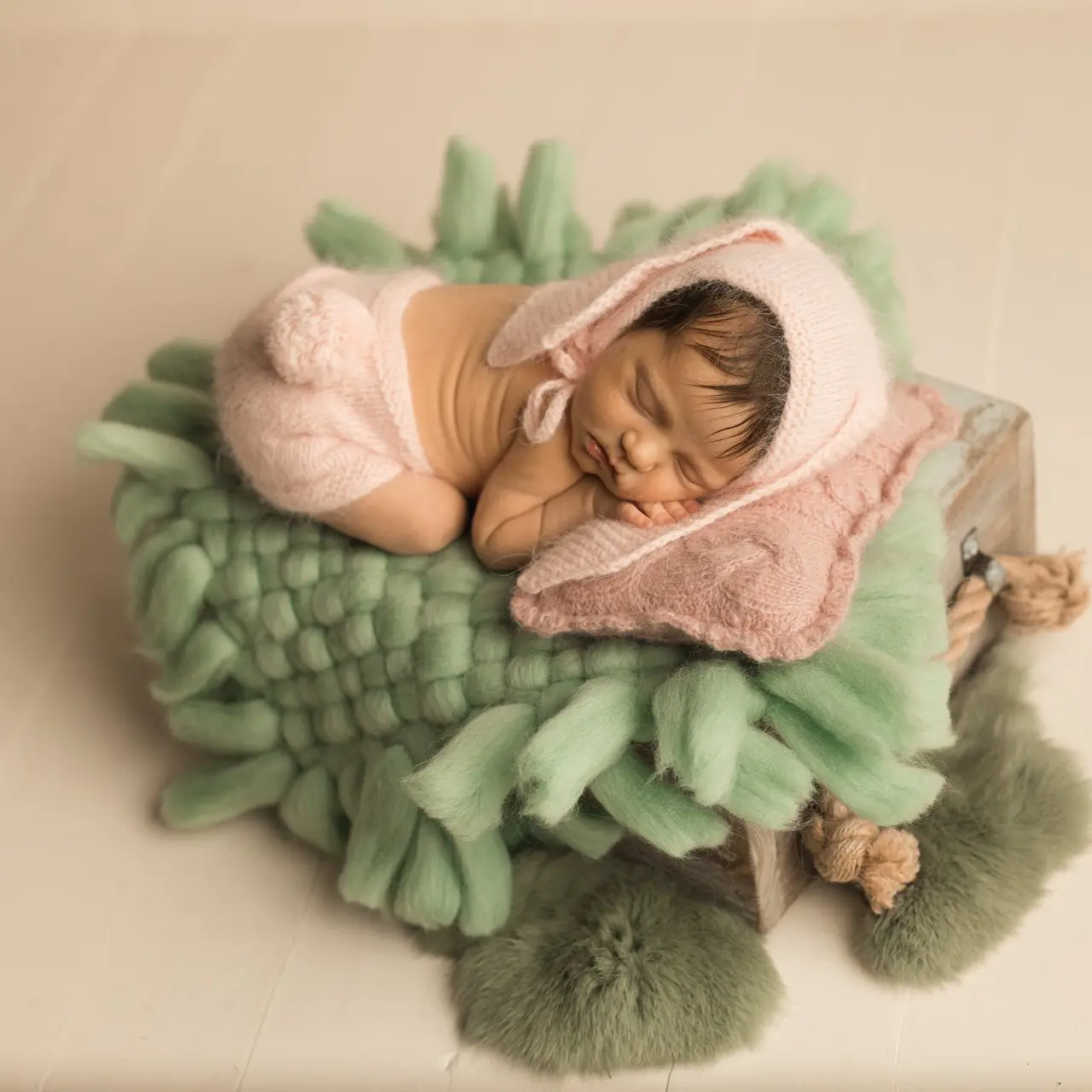 พร็อพถ่ายรูปเด็กทารกแรกเกิด,พรมขนแกะเมอริโนผ้าห่มใยฝ้ายผ้าห่มหนาๆสำหรับเด็กแรกเกิด
