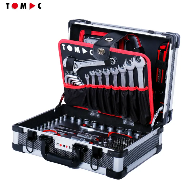 TOMAC 180 pcs. Professional Universal tool sets with Alu case Delivery From Europe