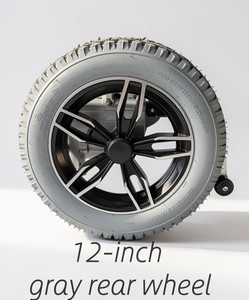 Silla de Ruedas Eléctrica <span class=keywords><strong>Plegable</strong></span> Resistente y Cómoda, Capacidad de Carga de 130 kg, Motor de Doble Escobilla, Rueda Antivuelco, Rueda de PU Gruesa, Acero - Product Image 5