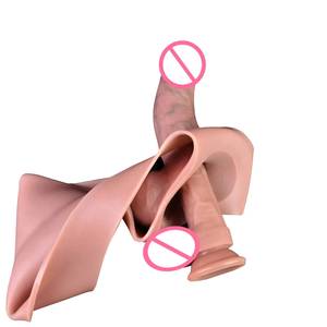 Set Dildo silikon tali untuk pria, celana segitiga lembut dengan produk mainan seks dewasa <span class=keywords><strong>Penis</strong></span> berongga - Product Image 2