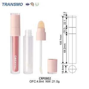 Tube de rouge à lèvres liquide vide personnalisé de 4,8 ml, contenant de gloss à lèvres en plastique recyclé pour un emballage cosmétique écologique - Product Image 2