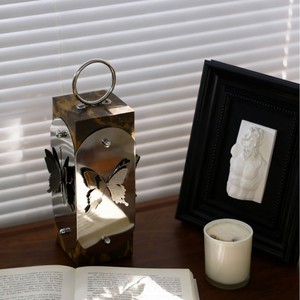 Butterfly <b>Lantern</b> Steel Candle Holder Decorative Home Lighting Bedroom Table Ornament Emerald Green T634 - Product Image 5