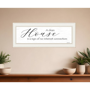 HMS bianco incorniciato parete arte Clean House 1 stampa elegante pezzo decorativo - Product Image 5