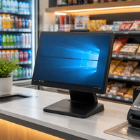 Terminal de point de vente tactile tout-en-un 15,6 pouces, caisse enregistreuse, Windows 10, Intel N97, 8 Go de RAM, 256 Go de SSD, support pliable, 1920x1080