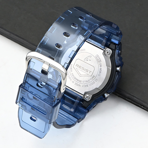 Étui de protection pour montre Lionorm, bracelet pour <span class=keywords><strong>Casio</strong></span> <span class=keywords><strong>G</strong></span> <span class=keywords><strong>Shock</strong></span> <span class=keywords><strong>DW</strong></span>-<span class=keywords><strong>5600</strong></span> <span class=keywords><strong>DW</strong></span>-5000 GW-M5610, bracelet de montre en caoutchouc transparent TPU - Product Image 4