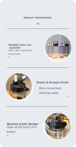 Botella de Agua Deportiva de 2 Litros con Logotipo Personalizado, Ecológica, con Diseño de Dibujos Animados, Marcador de Tiempo, Gran Capacidad, Medio Galón, Plástico Transparente - Product Image 3