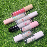 Gloss à lèvres liquide personnalisé sans étiquette, faible MOQ, végétalien, sans cruauté, hydratant, doré transparent, haute brillance, étanche, sans parabène