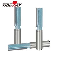 Tideway Prix usine Fraise droite en carbure à 2 dents avec queue de 6, 8, 12 mm pour le travail du bois CNC OEM ODM