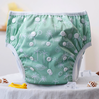 Happy Flute taille unique réglable bébé couche de bain imperméable Polyester maille maillots de bain imprimé corps blanc offert sac emballage