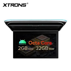 XTRONS 15.6 pouces 8 cœurs 32G IPS Android moniteur de toit de voiture 8K UHD 32G HD en cadre ouvert moniteur à écran tactile capacitif voiture TV