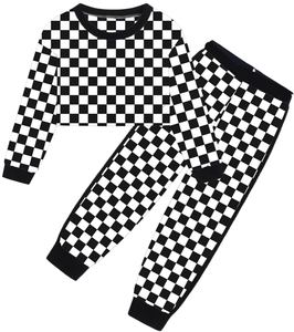 Conjunto de Ropa para Niñas de 10 Años con Estampado a Cuadros, 2 Piezas, Top Corto + Pantalones, de 18 Meses a 14 Años - Product Image 5