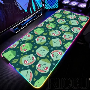 لوحة ماوس كبيرة بإضاءة RGB بتصميم بوكيمون بولباسور، إكسسوارات ألعاب الكمبيوتر، لوحة ماوس للألعاب، لوحة مفاتيح، حصيرة مكتب قابلة للتوسيع، منتجات أنمي - Product Image 2
