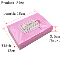 Tampons carrés professionnels japonais en coton épais, non pelucheux, jetables, pour le retrait de colle liquide, 630 pièces