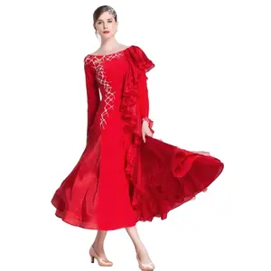 M-18225 пикантные бальных танцев тренировочное платье для женщин с длинными рукавами бальные туфли для латинских танцев платье для продажи